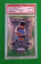2015 Panini Prizm #20 *DIAMOND MARSHALS* Die-Cut GEORGE BRETT  PSA 10  *Pop 3