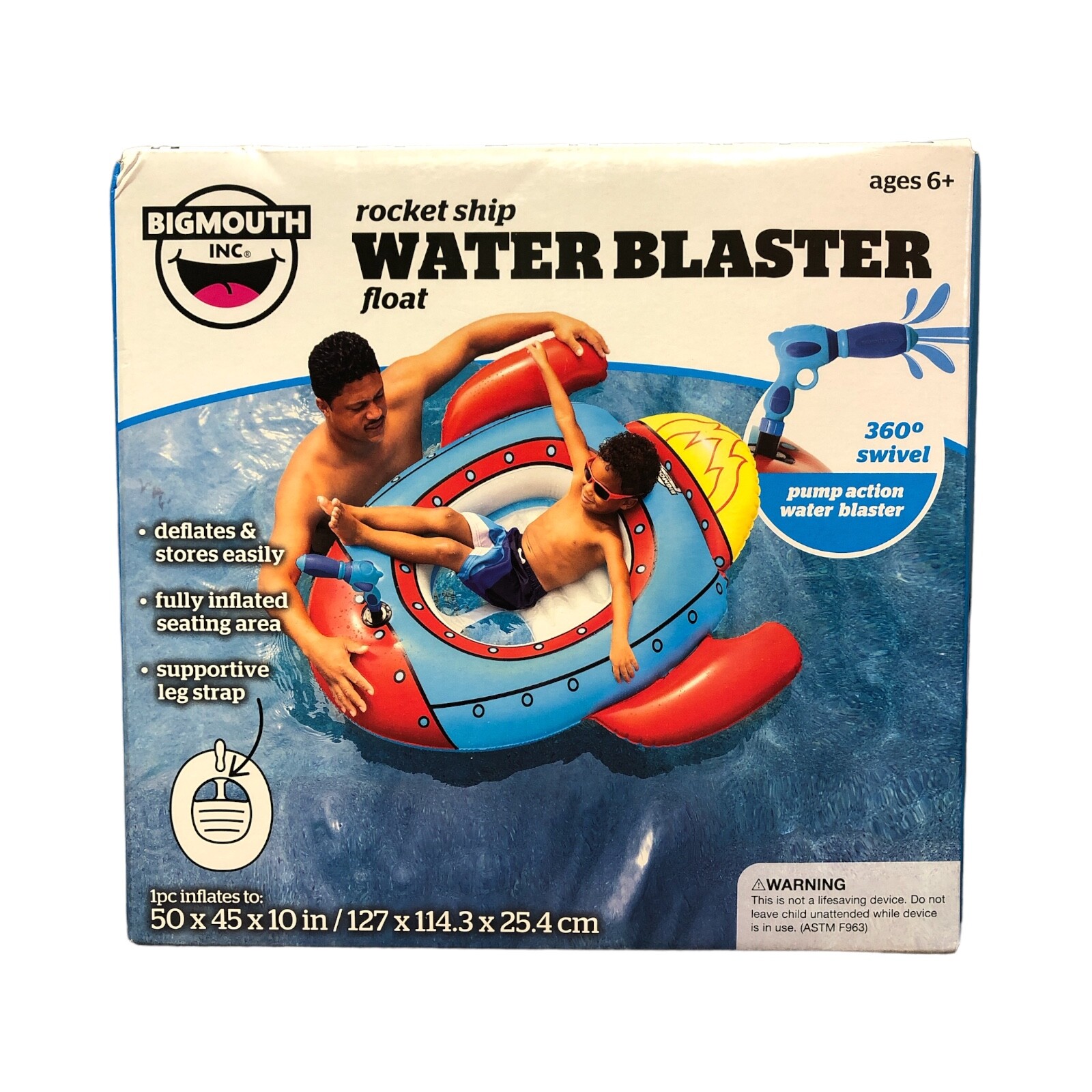 Водный бластер BigMouth Rocket Ship Water Blaster Поплавок с водяным бластером с помповым приводом на 360 4390₽