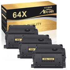 Arcon 3 Pack CC364X 64X Toner Cartridge Compatible For HP LaserJet P4015x P4515n