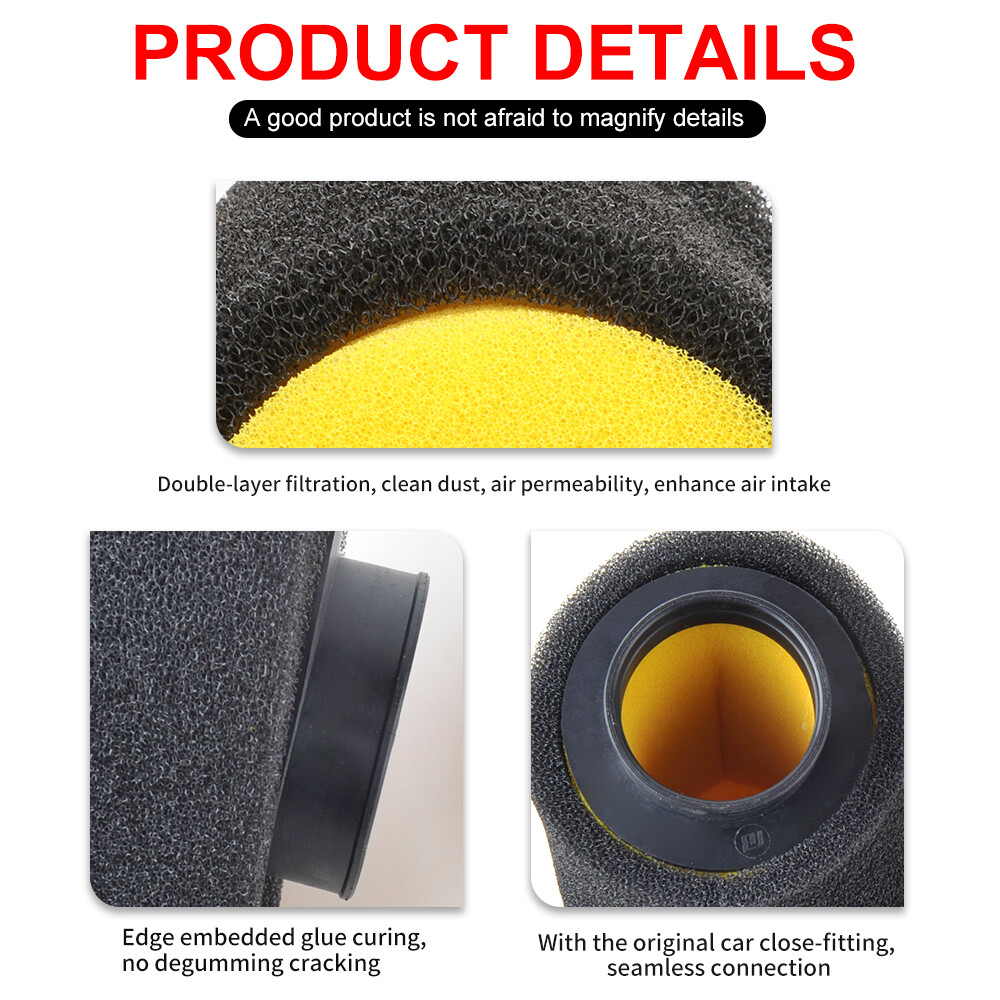 NIBBI Racing Motorcycle 45mm Foam Air Filter For ATV Dirt Pit Bike Go Kart Moped - Foto 12