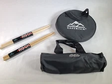 Practice Drum Pad Stand Bundles, 11 Inches Double Sided Silent Silicone Drum Pad