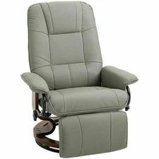 Homcom Relaxing and Comfortable Gray Adjustable Recliner Chair w/ Extending...