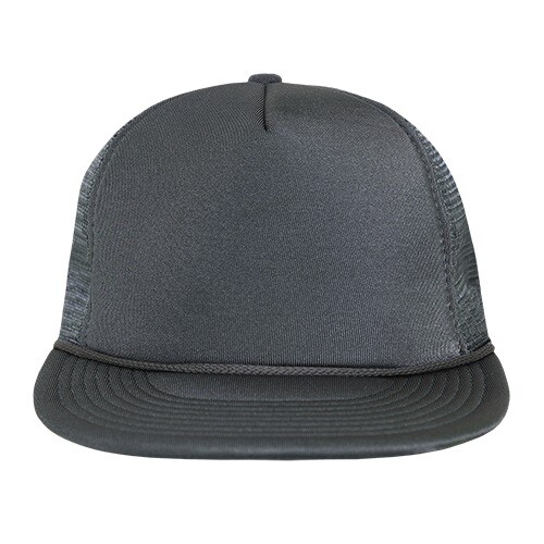 Foam Trucker Hat - Charcoal, Flat Bill, 5 Panel (Decky 223-CHA, New with Tags)