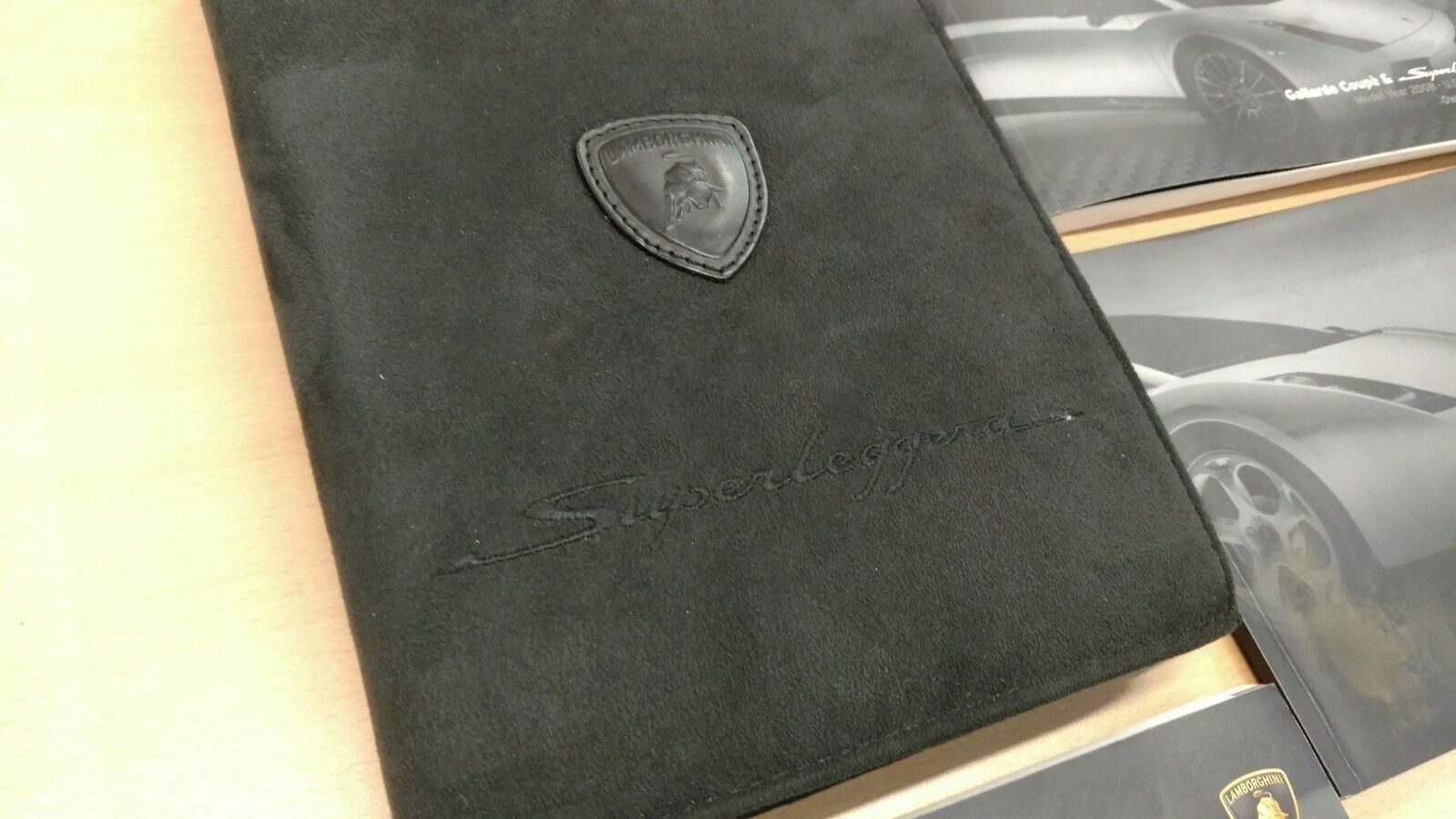 LAMBORGHINI GALLARDO SUPERLEGGERA 2008 OWNERS MANUAL SET ALCANTARA CASE OEM