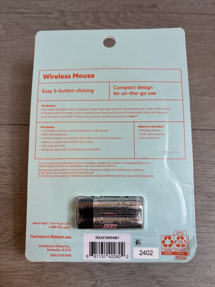 Surf Onn Compact Wireless Keyboard Pink & Wireless Mouse Purple Retro NEW - Image 3 of 4