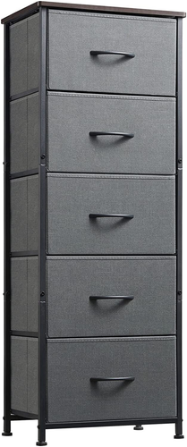 Tall Dresser for Bedroom with 5 Drawers, Storage Chest of Drawers with Removable