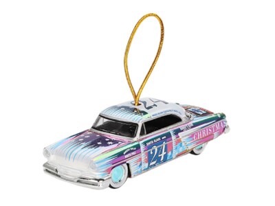 1954 LINCOLN CAPRI CHIRSTMAS HOT ROD 2024 W/ORNAMENT 1/64 BY MINI
