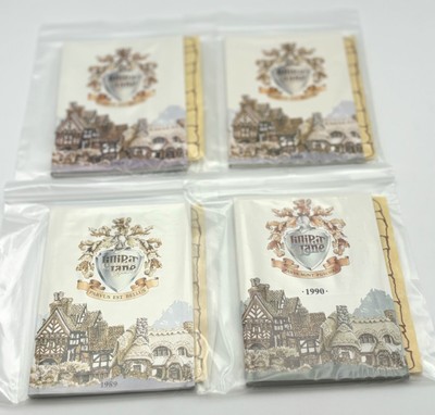 Lilliput Lane Deeds Lot, Four Deeds w/ 1988 1989 & 1990 Small Booklets/Pamphlets