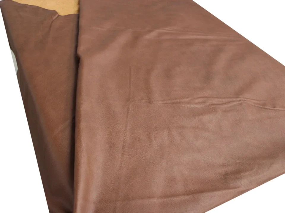MAPLE BROWN LEATHER - Upholstery Cowhide Leather -  2.5 oz - 3 oz (1.0 to 1.2mm) - Image 2 of 4