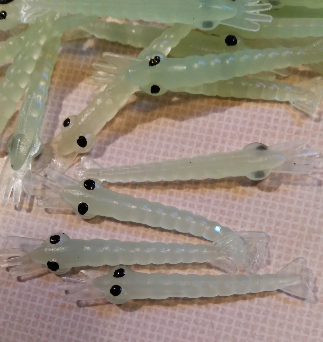 50 Esche Morbide In Silicone Glow Per Pesca Sul Ghiaccio – Larve Luminescenti Per Crappie E Panfish