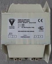 Venture Lighting HSP25223221 Parmar 250W 3A Magnetic Ballast, 230/240VAC 50Hz