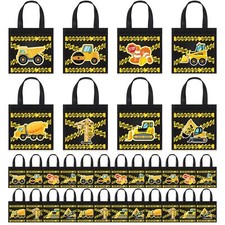 24 Pieces Construction Party Favors Bags Construction Non Woven Tote Bags Con...