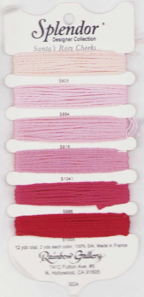 SPLENDOR 100% Silk Needlework Threads RARE Rainbow Gallery "Designer Collection" - Image 3 of 3