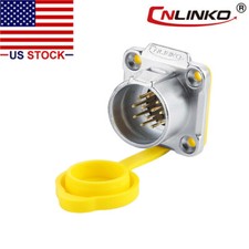 CNLINKO 12 Pin Power Signal Connector Male Panel Mount Socket Waterproof IP67