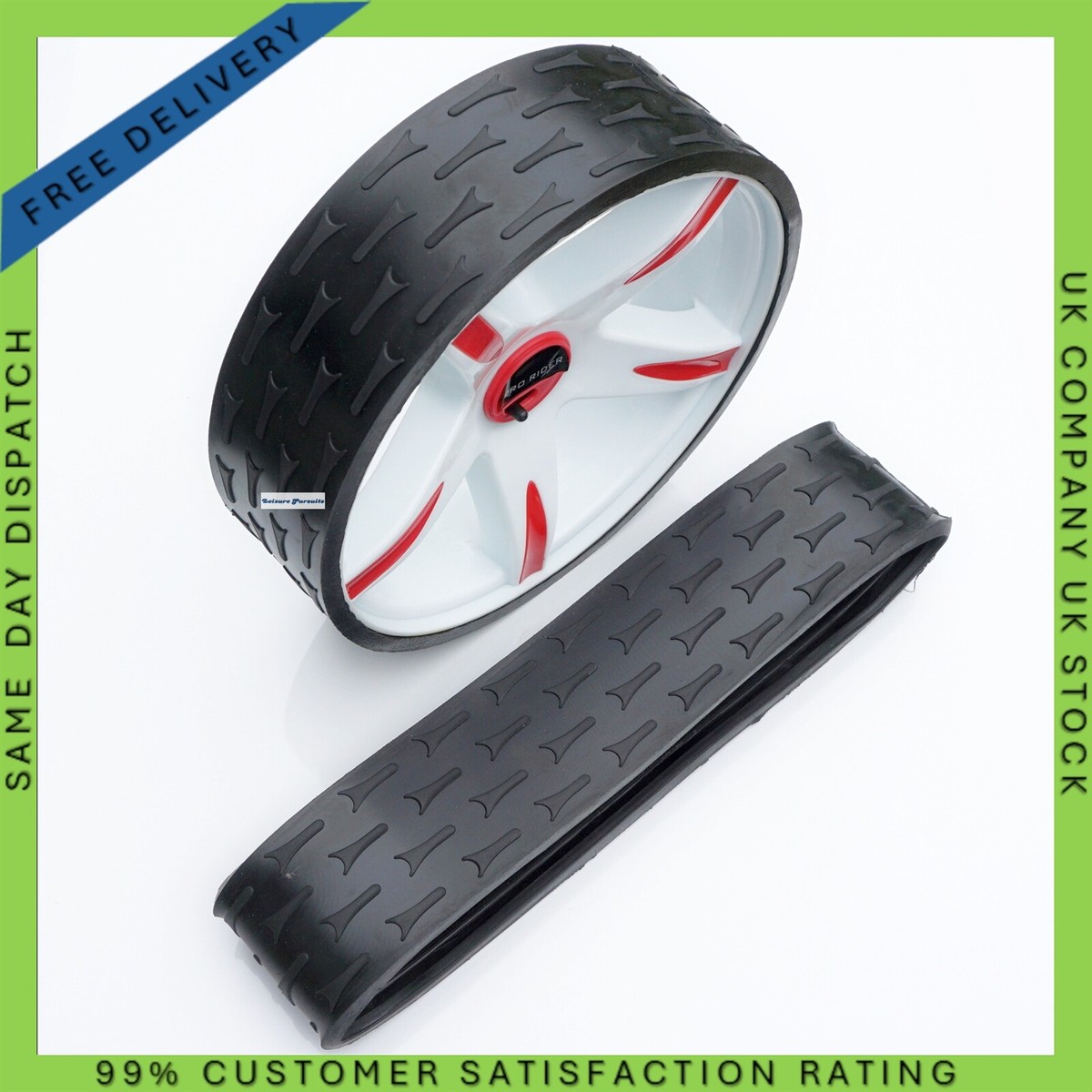 Stowamatic, Hillman, Golf Trolley Wheel Replacement Pair Rubber