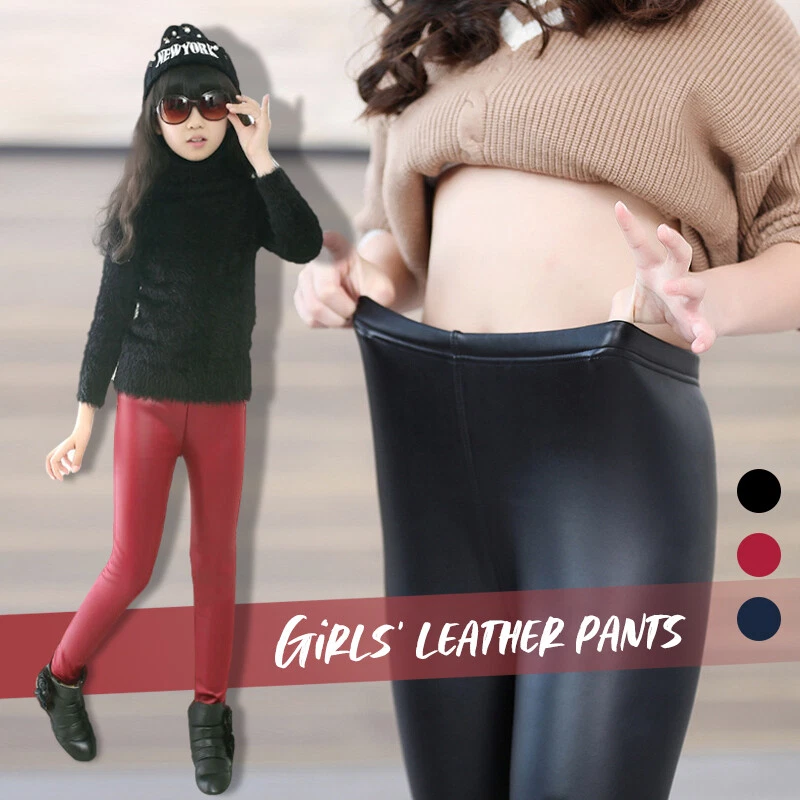 Ladies Womens High Waisted Lace Up Front PVC Leather Wet Look Leggings Pants  | eBay