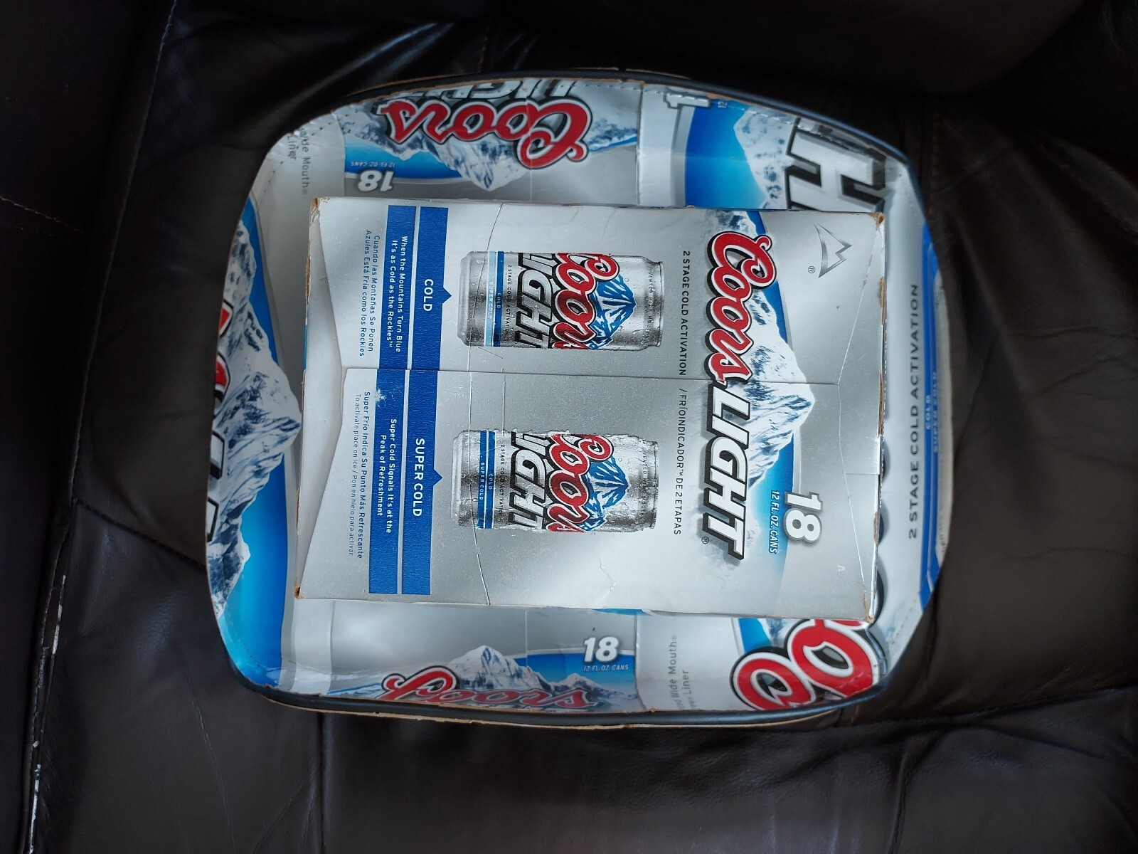 COORS LIGHT Cowboy Hat Made From The Cardboard from A Case Of Beer Box