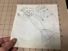 original ART circa 1930s-40's Drawing: - ) EGYPTIAN