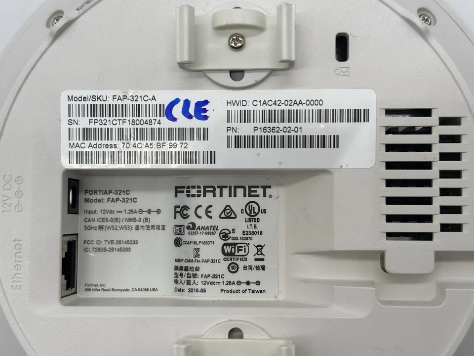 Fortinet FAP-321C-A 1.27 Gbit/s Wireless Access Point-No Charger - Image 4 of 4