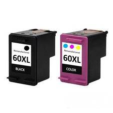 2 Pack 60XL Ink Black Color 60 XL Set HP DeskJet F4480 F4440 D2660 F4275 F4280