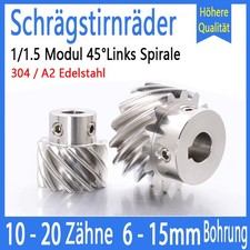 1/1.5 Modul Links Spirale Schr&auml;gstirnr&auml;der Mit Schritt/Keyway A2 Stahl Zahnr&auml;der