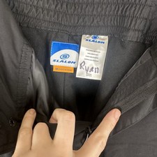 Slalom Snow Pants Mens M Black Adjustable Waist Caro Pockets