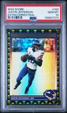 2024 Panini Score Justin Jefferson Extraterrestrial #183 PSA 10 Gem Mint