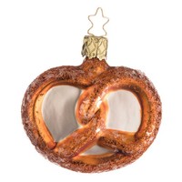 "Christbaumkugel Figur \"Laugenbrezel\" Christbaumschmuck Glas Weihnachten"
