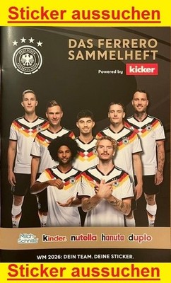 Ferrero Panini Nutella Sticker WM 2026 DFB Sticker aussuchen 1 - 62 NEU !!