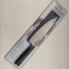 New KitchenAid Japanese Steel Black 8 Inch Chef Knife with Cover