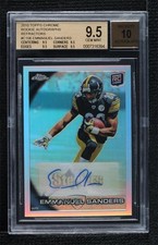 2010 Topps Chrome Refractor 25/50 Emmanuel Sanders BGS 9.5 GEM MINT Auto 4f5