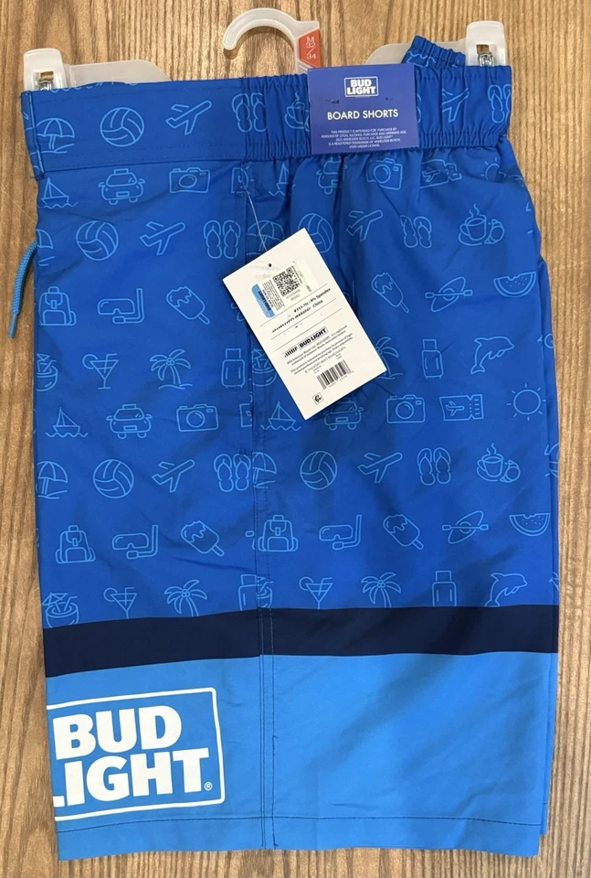 Board Shorts Hombre "Bud Light" Talla M - A2000 Foto 3 de 4