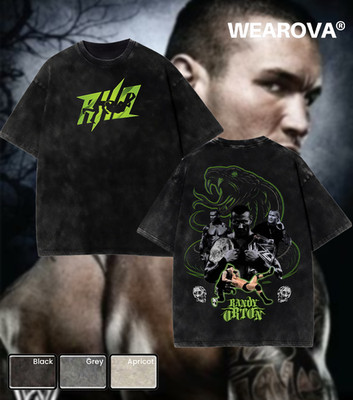 Wearova WWE RKO Randy T-Shirt | Wash Graphic Design | Iconic Wrestling Print