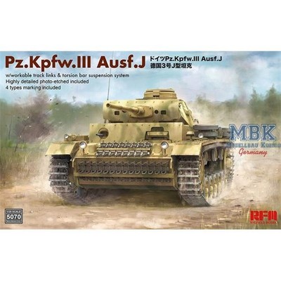 RYE FIELD MODEL RFM5070 Pz. Kpfw. III Ausf. J w/ workable track links