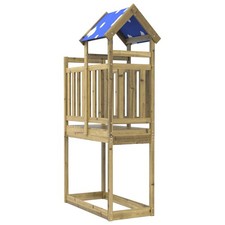 Play Tower Brown Outdoor Playground Kids Set Backyard Children's Swing  vidaXL
