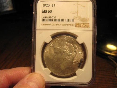 1923 United States Peace Silver Dollar NGC MS63