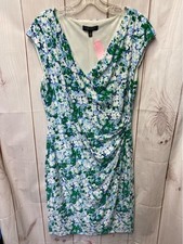 Lauren by Ralph Lauren Women's Size 14 Blue & Green Floral Dress