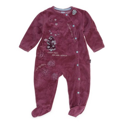 Babygro, Strampler, Größe: 74, Pink, Baumwolle/Polyester, Mädchen, Samt #FDk