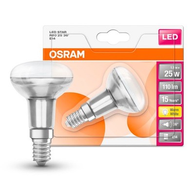 Osram LED Star Glas Reflektor R50 1,5W = 25W E14 matt 110lm warmweiß 2700K 36°