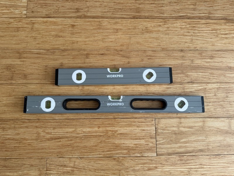 WORKPRO Spirit Level Set 16" and 24" Box Beam Spirit Level 2PC USED