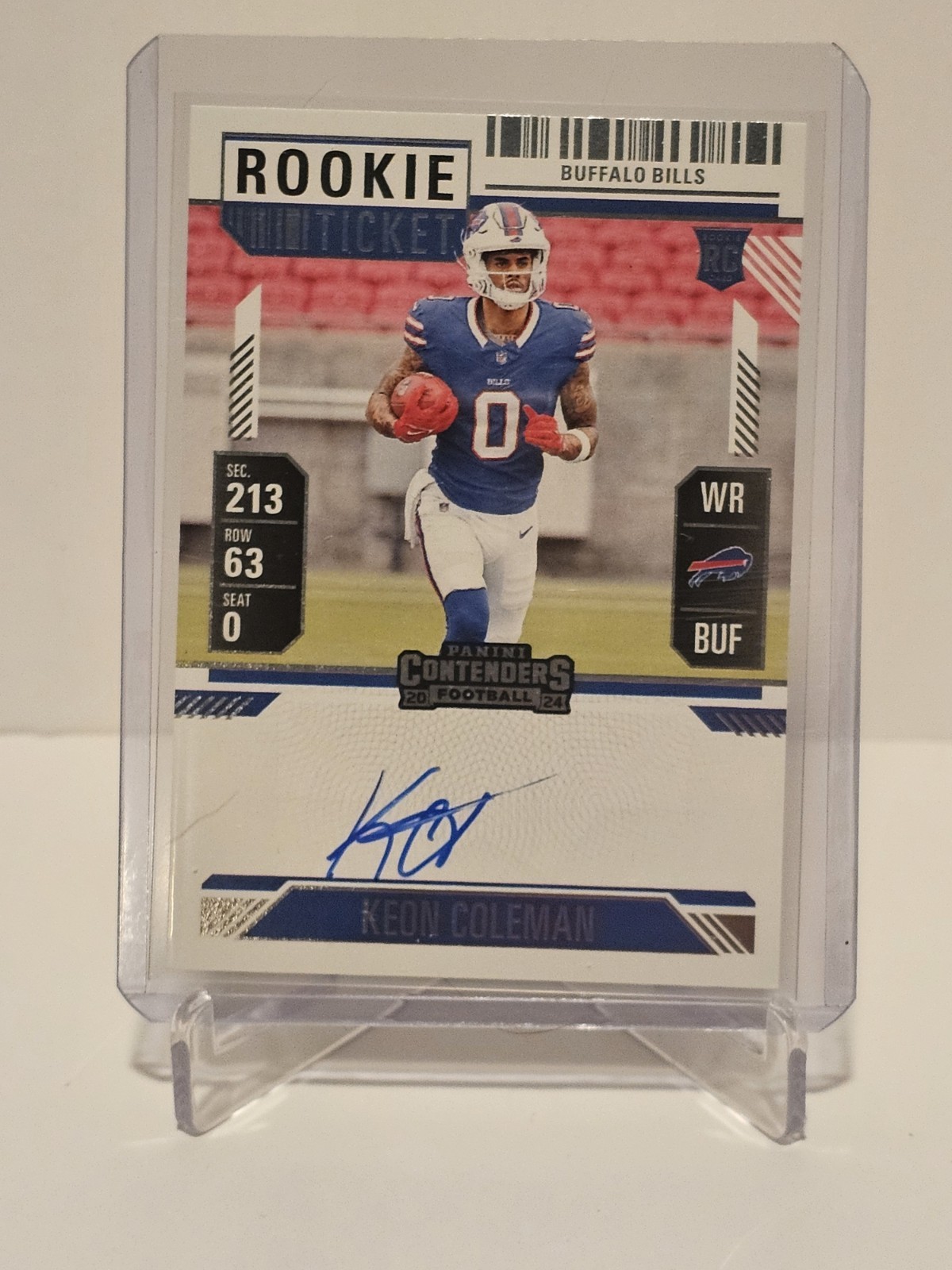 2024 Contenders Keon Coleman Rookie Ticket Auto RC Rookie #117 Bills