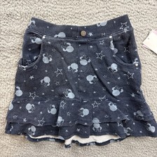 Disney Mickey And Friends Skirt Girls Large Blue Ruffle Minnie Mouse Terry Print