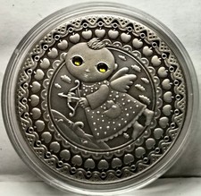 2009 BELARUS 20 RUBLES  ZODIAC SIGNS  SAGITTARIUS  SILVER COIN w TWO ZIRCONS
