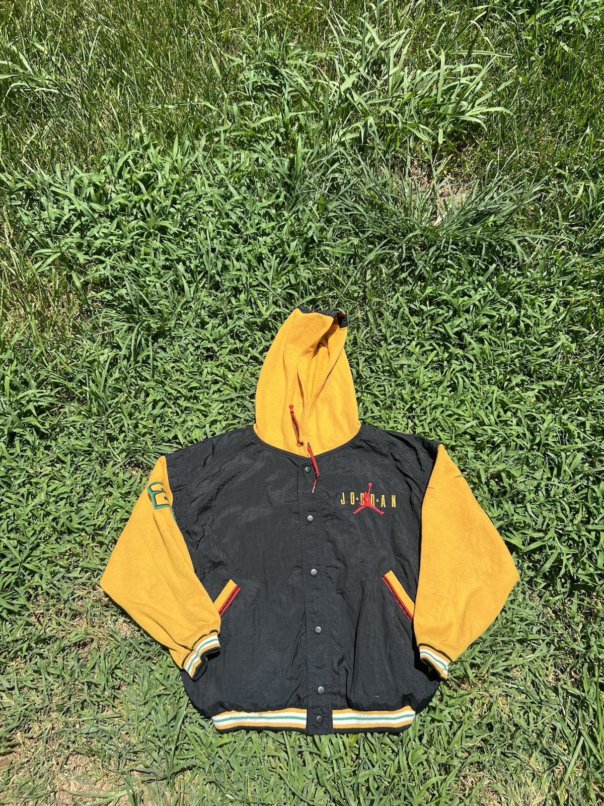 SACAI X NIKE Giacca con cappuccio Nike Air Jordan vintage con bottoni ragazzo 10 12 (M)