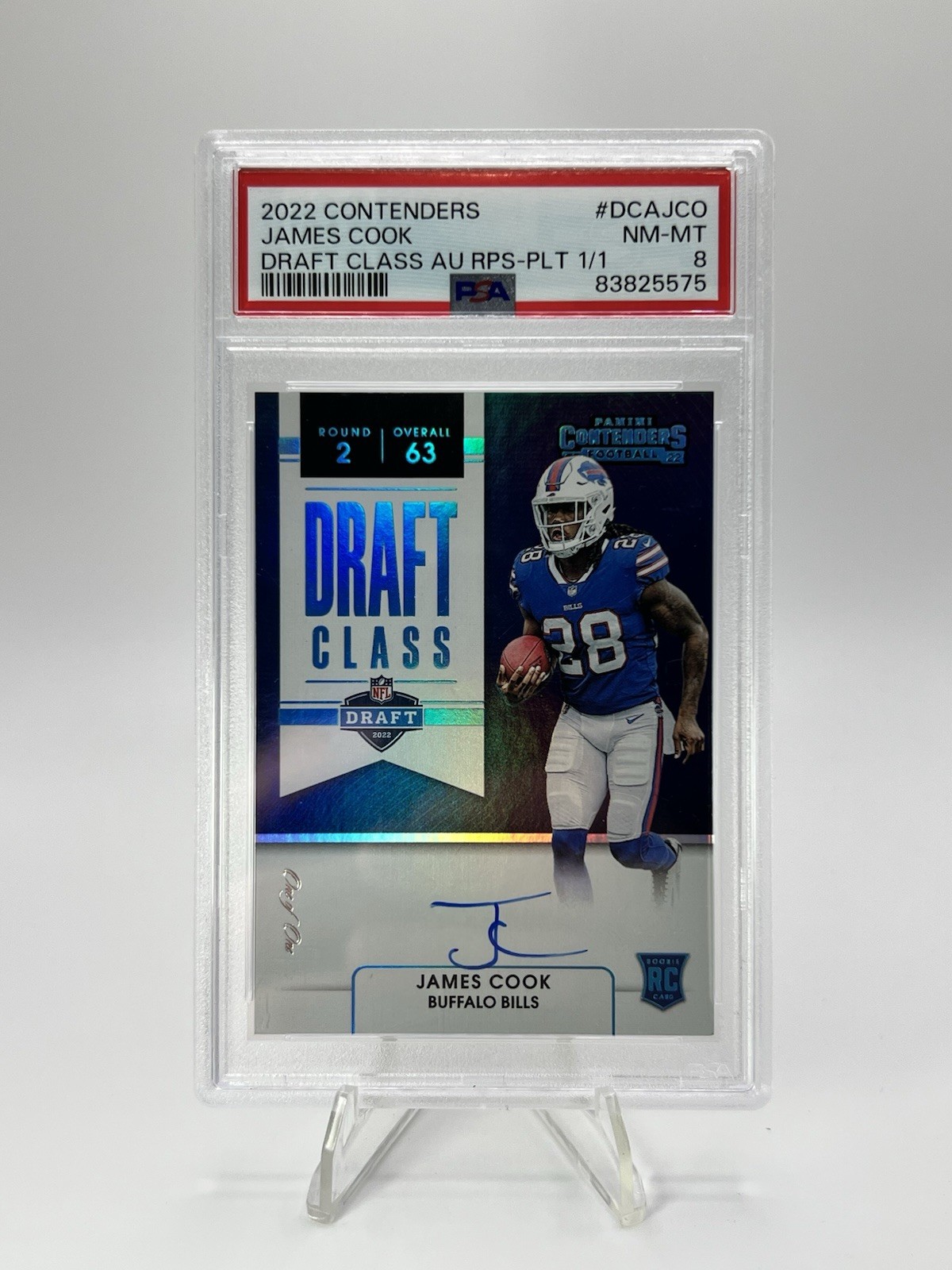 James Cook Panini Contenders Draft Class Autographs Rps #DCAJCO Platinum 1/1