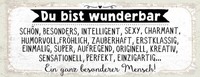 Holzschild 10X27 Cm Du Bist Wunderbar. Ein Ganz Besonderer Mensch Deko Geschenk