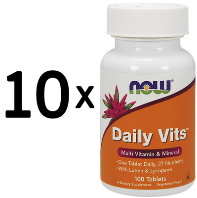 10 x NOW Foods Daily Vits - 100 tabs (159,99 EUR/kg)
