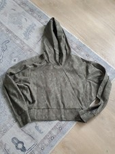 Athleta Farallon Green Camo Cropped Hoodie Sweatshirt SzXS