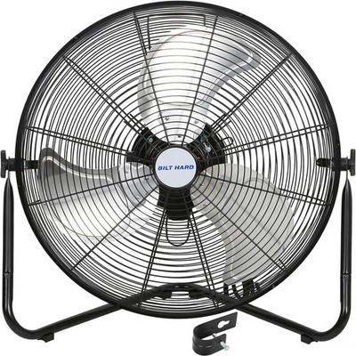 BILT HARD 4650 CFM 20'' High Velocity Floor Fan, 3-Speed w/Wall-Mounting System