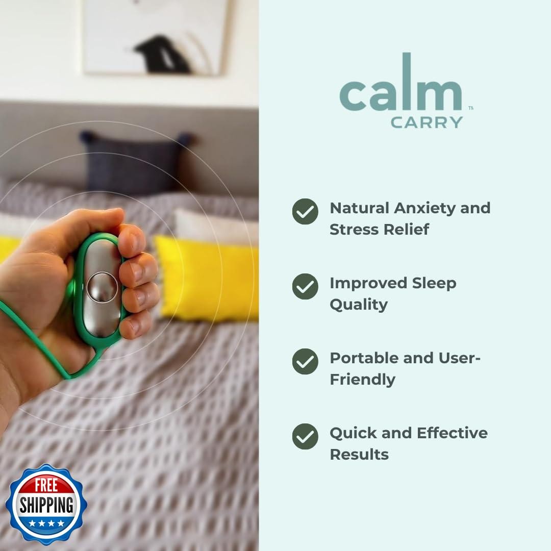 Glowco CalmCarry Sleep Aid Device – Handheld Microcurrent Relaxation Tool, Su